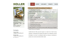 Desktop Screenshot of hollerexcavating.com